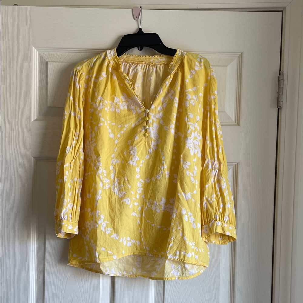 Yellow Floral Women's Top